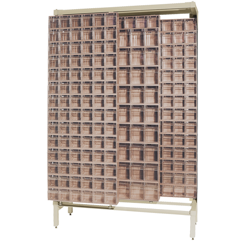 Free-Standing Tip-Out Bins Slider System, 48" W x 18" D x 77" H, 303 Drawers Nia-Chem Ltd.