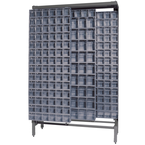 Syst&egrave;me de stockage &agrave; glissi&egrave;re &agrave; bacs basculants autonome, 48" la x 18" p x 77" h, 303 tiroirs Nia-Chem Ltd.