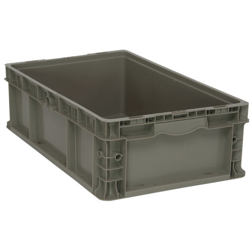 Collapsible Stacking Container, 15" W x 24" D x 7.5" H, Grey Nia-Chem Ltd.