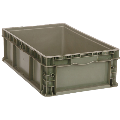 Stacking Container, 15" W x 15" D x 9.5" H, Grey Nia-Chem Ltd.