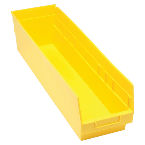 Store More Plastic Shelf Bins, 6-5/8" W x 6" H x 23-5/8" D, Yellow, 90 lbs. Capacity Nia-Chem Ltd.