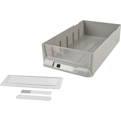 Replacement Drawer for KPC-100 Parts Cabinets, Plastic, 6-3/8" W x 11-3/10" D x 2-11/16" H, Grey Nia-Chem Ltd.