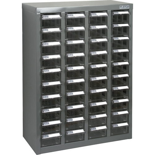 Casiers pour pi&egrave;ces KPC-600, Acier galvanis&eacute;, 40 tiroirs, 18-3/10" x 8-7/10" x 25-3/10", Gris Nia-Chem Ltd.