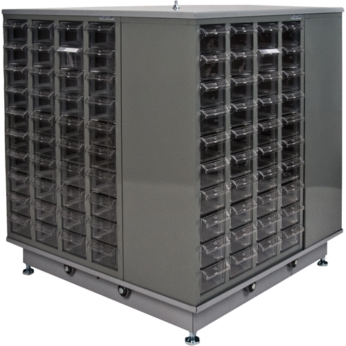 Casiers pour pi&egrave;ces KPC-600, Acier galvanis&eacute;, 40 tiroirs, 18-3/10" x 8-7/10" x 25-3/10", Gris Nia-Chem Ltd.