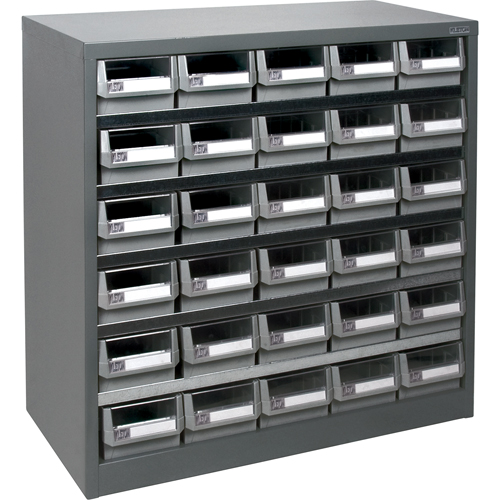 KPC-HD Heavy-Duty Parts Cabinet, Galvanized Steel, 30 Drawers, 34-3/5" x 15-7/10" x 34-3/5", Grey Nia-Chem Ltd.