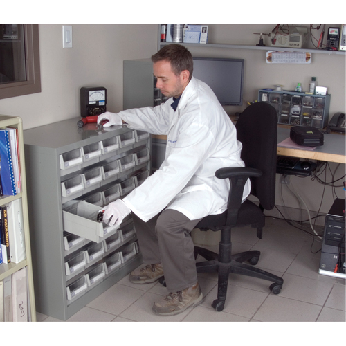 KPC-HD Heavy-Duty Parts Cabinet, Galvanized Steel, 30 Drawers, 34-3/5" x 15-7/10" x 34-3/5", Grey Nia-Chem Ltd.