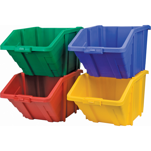 Bac g&eacute;ant en plastique, 15-1/2" la x 13" H x 25" p, Rouge, Capacit&eacute; 200 lb Nia-Chem Ltd.