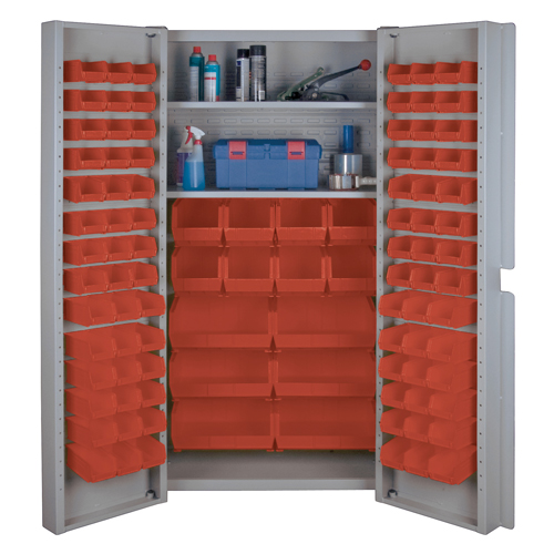 Deep Door Combination Cabinets, 38" W x 24" D x 72" H, Grey Nia-Chem Ltd.