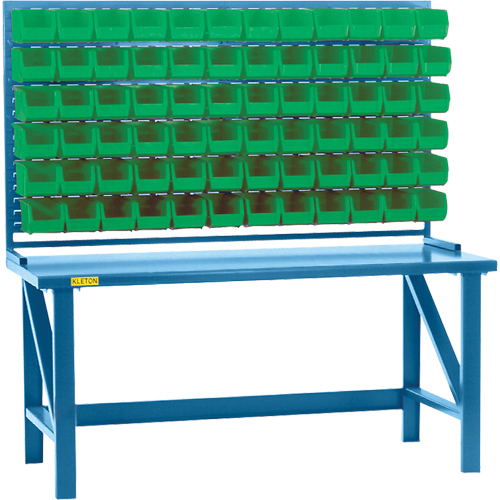 Louvered Rack with Bins, 36 Bins, 72" W x 15" D x 40" H Nia-Chem Ltd.