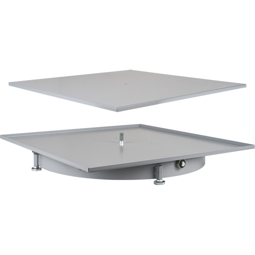 Heavy-Duty Industrial Carousel Drawer Cabinets, Steel, 27-1/2" W x 27-1/2" D x 4" H, Grey Nia-Chem Ltd.