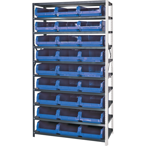 Shelving Unit with Stacking Bins, Steel, Magnum Bin, 650 lbs. Capacity, 42" W x 76" H Nia-Chem Ltd.