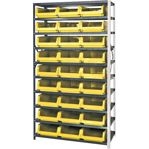 Shelving Unit with Stacking Bins, Steel, Magnum Bin, 650 lbs. Capacity, 42" W x 76" H Nia-Chem Ltd.
