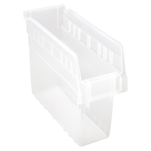 Store-Max Shelf Bins, 4-3/8" W x 8" H x 11-5/8" D, Clear, 44 lbs. Capacity Nia-Chem Ltd.