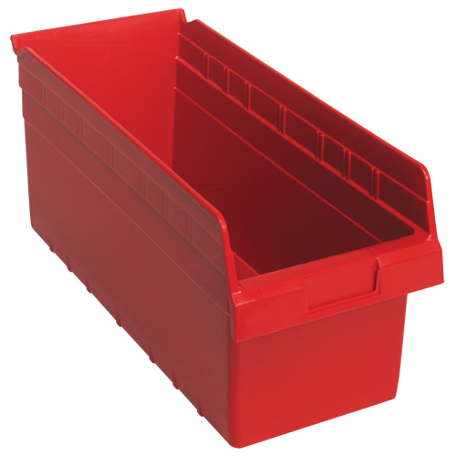 Bacs pour &eacute;tag&egrave;re Store-Max, 8-3/8" la x 8" H x 17-7/8" p, Rouge, Capacit&eacute; 56 lb Nia-Chem Ltd.