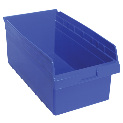 Bacs pour &eacute;tag&egrave;re Store-Max, 11-1/8" la x 8" H x 17-7/8" p, Bleu, Capacit&eacute; 56 lb Nia-Chem Ltd.