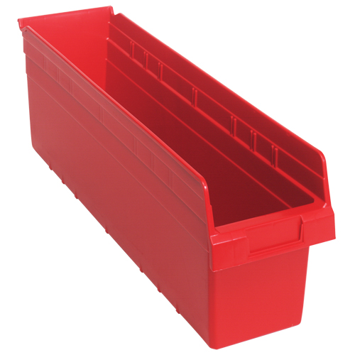 Bacs pour &eacute;tag&egrave;re Store-Max, 6-5/8" la x 8" H x 23-5/8" p, Rouge, Capacit&eacute; 68 lb Nia-Chem Ltd.