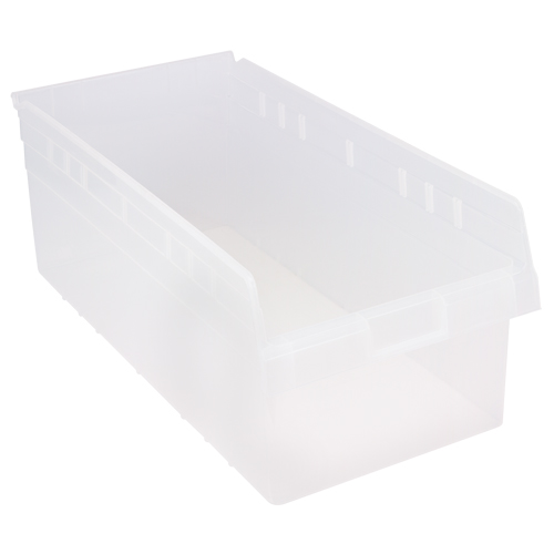 Bacs pour &eacute;tag&egrave;re Store-Max, 11-1/8" la x 8" H x 23-5/8" p, Transparent, Capacit&eacute; 68 lb Nia-Chem Ltd.