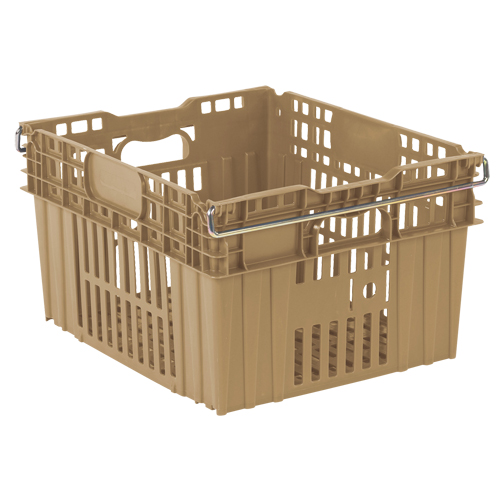 Contenant en plastique empilable Stack-N-Nest pour l'agriculture, 20" x 24" x 13,4", Beige Nia-Chem Ltd.