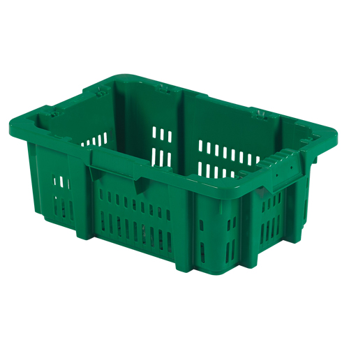 Food Handling Plastic Stack-N-Nest Container, 16" x 23.9" x 8.8", Green Nia-Chem Ltd.