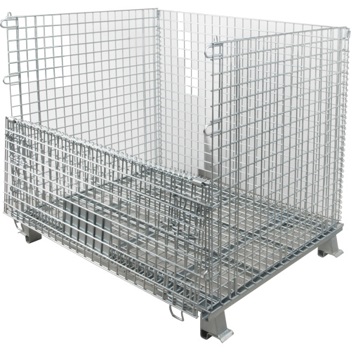 Collapsible Wire Container, 48" W x 40" D x 36" H, 4000 lbs. Capacity Nia-Chem Ltd.