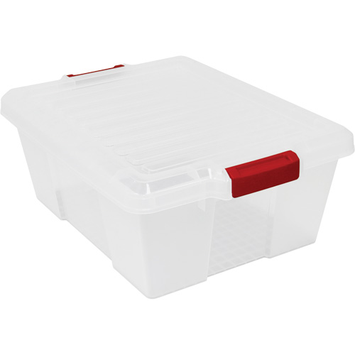 Plastic Latch Container, 15.875" W x 21" D x 7.75" H, Clear Nia-Chem Ltd.
