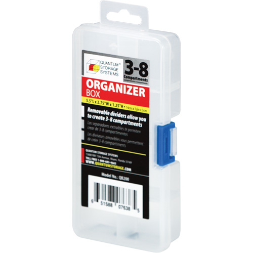 Boîte &agrave; compartiments en plastique, 2,75" la x 5,5" p x 1,25" h, 8 compartiments Nia-Chem Ltd.