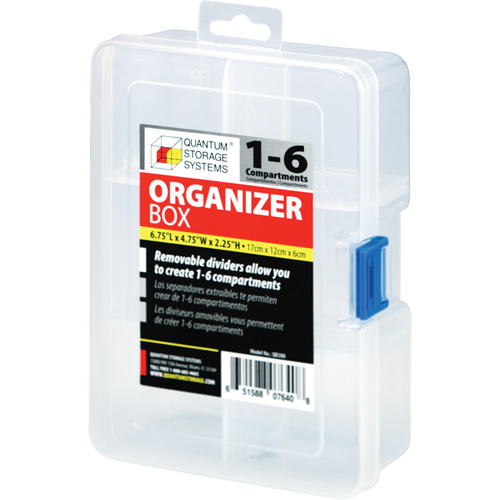 Boîte &agrave; compartiments en plastique, 4,75" la x 6,75" p x 2,25" h, 6 compartiments Nia-Chem Ltd.