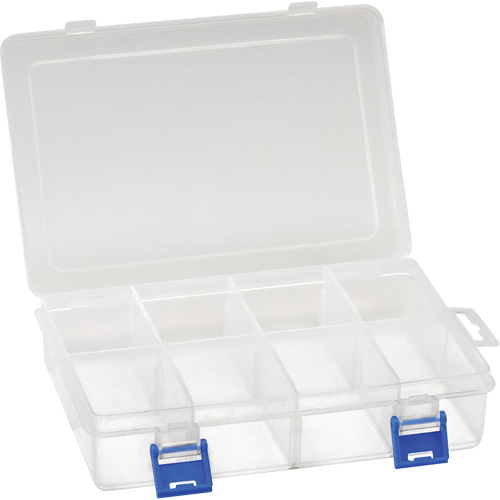 Boîte &agrave; compartiments en plastique, 5,5" la x 7,75" p x 1,75" h, 8 compartiments Nia-Chem Ltd.