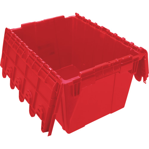 Contenant de distribution en plastique avec dessus basculant, 21,65" x 15,5" x 12,5", Rouge Nia-Chem Ltd.
