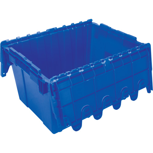 Contenant de distribution en plastique avec dessus basculant, 21,65" x 15,5" x 12,5", Bleu Nia-Chem Ltd.
