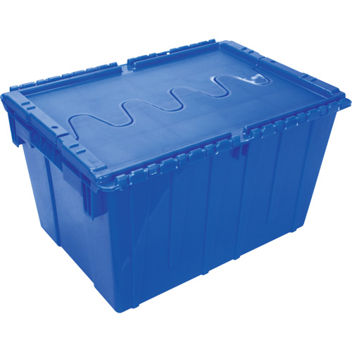 Contenant de distribution en plastique avec dessus basculant, 21,65" x 15,5" x 12,5", Bleu Nia-Chem Ltd.