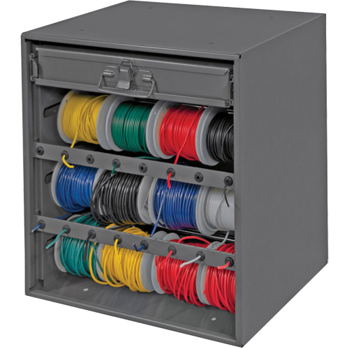 Wire and Terminal Storage Cabinet, Steel, 1 Drawers, 15-9/16" x 11-7/8" x 16-3/8", Grey Nia-Chem Ltd.