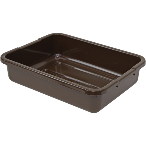 All-Purpose Ribbed-Bottom Storage Tub, 5" H x 15" D x 21" L, Plastic, Brown Nia-Chem Ltd.