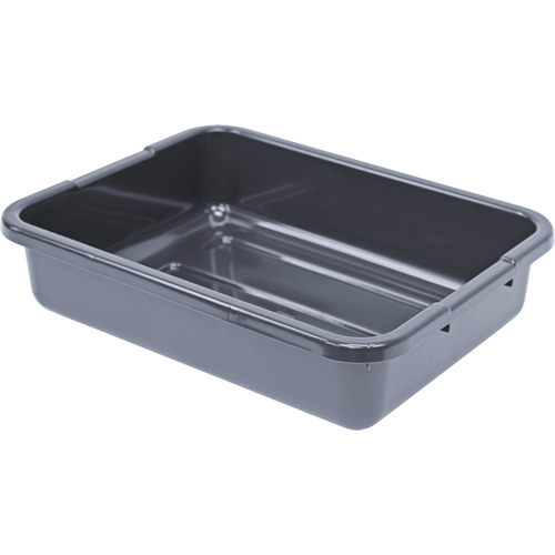 All-Purpose Ribbed-Bottom Storage Tub, 5" H x 15" D x 21" L, Plastic, Grey Nia-Chem Ltd.