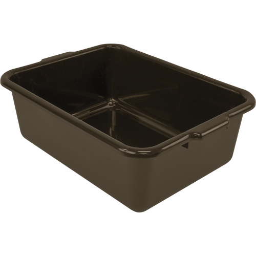 All-Purpose Flat-Bottom Storage Tub, 7" H x 15" D x 21" L, Plastic, Brown Nia-Chem Ltd.