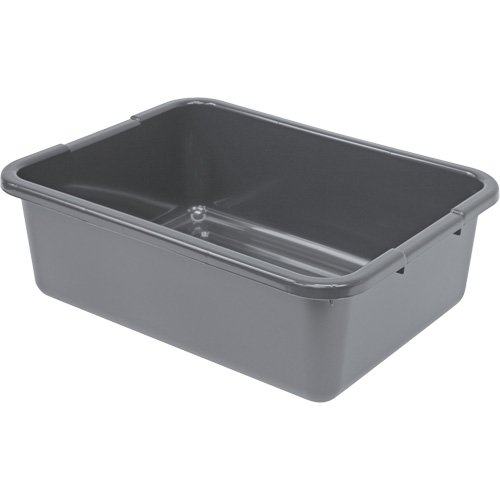 All-Purpose Ribbed-Bottom Storage Tub, 7" H x 15" D x 21" L, Plastic, Grey Nia-Chem Ltd.