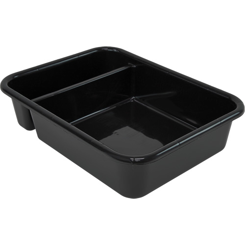 All-Purpose Compartmentalized Storage Tub, 7" H x 15" D x 20" L, Plastic, Black Nia-Chem Ltd.