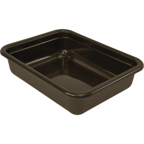 All-Purpose Flat-Bottom Storage Tub, 5" H x 17" D x 22" L, Plastic, Brown Nia-Chem Ltd.