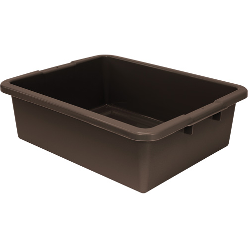 Bac d'entreposage tout usage &agrave; fond rainur&eacute;, 7" ha x 17" p x 22" lo, Plastique, Brun Nia-Chem Ltd.