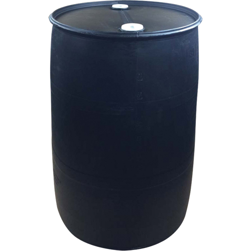 Barils en poly&eacute;thyl&egrave;ne, 55 gal. US (45 gal. imp.), Dessus ferm&eacute;, Noir Nia-Chem Ltd.
