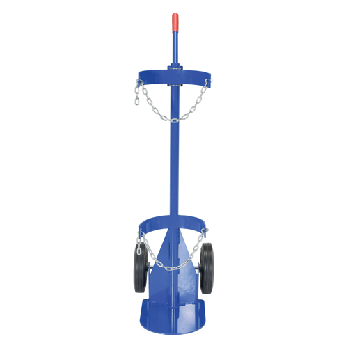 Gas Cylinder Cart, Rubber Wheels, 12" W x 15-1/2" L Base, 500 lbs. Nia-Chem Ltd.