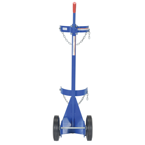 Gas Cylinder Cart, Rubber Wheels, 12" W x 15-1/2" L Base, 500 lbs. Nia-Chem Ltd.