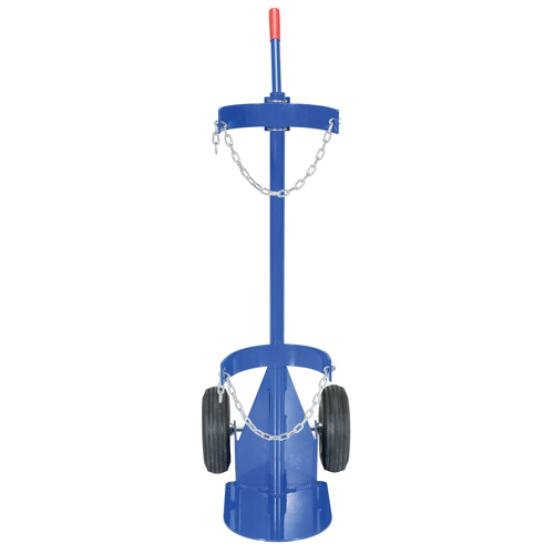 Gas Cylinder Cart, Pneumatic Wheels, 12" W x 15-1/2" L Base, 500 lbs. Nia-Chem Ltd.