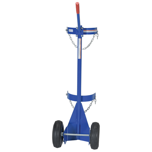 Gas Cylinder Cart, Pneumatic Wheels, 12" W x 15-1/2" L Base, 500 lbs. Nia-Chem Ltd.