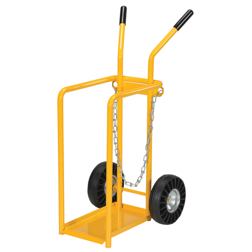 Gas Cylinder Cart, Mold-on Rubber Wheels, 9-13/16" W x 16" L Base, 150 lbs. Nia-Chem Ltd.