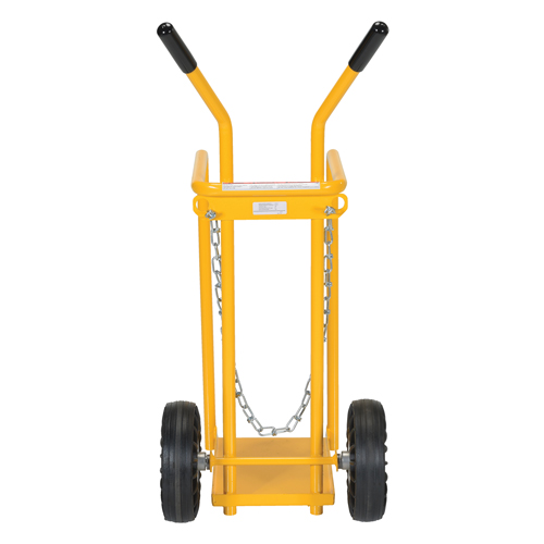 Gas Cylinder Cart, Mold-on Rubber Wheels, 9-13/16" W x 16" L Base, 150 lbs. Nia-Chem Ltd.