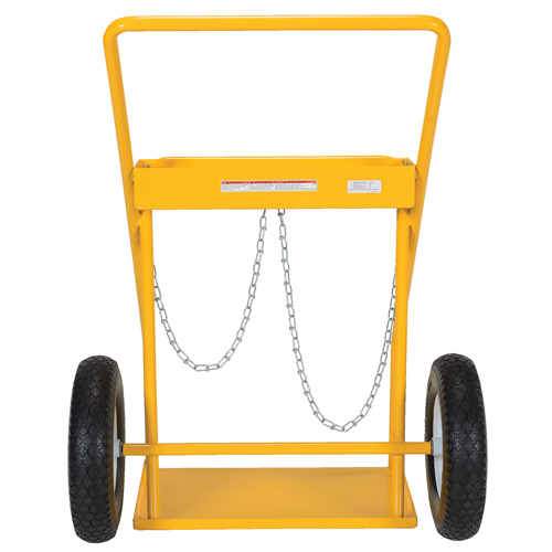 Gas Cylinder Cart, Rubber Wheels, 22" W x 14-1/8" L Base, 250 lbs. Nia-Chem Ltd.