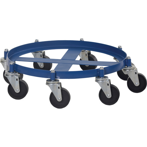 Chariot pour baril octogonal, Acier, Capacit&eacute;e 2000 lb, Diam&egrave;tre 27-1/16", Roue en Fonte Nia-Chem Ltd.