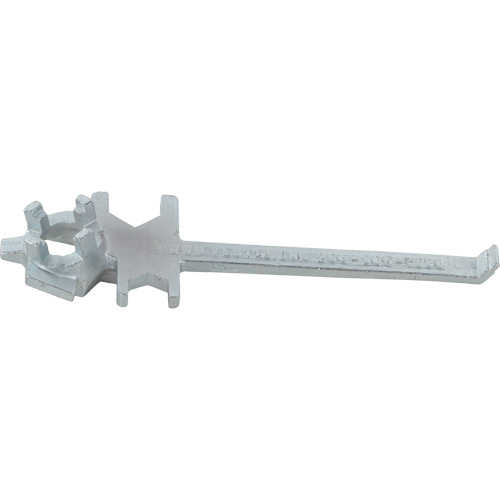 Single Ended Specialty Bung Nut Wrench, 1-1/2" Opening, 7-1/2" Handle, Zinc Cast Steel Nia-Chem Ltd.