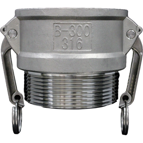 Cam & Groove Coupling, Stainless Steel, Type B, 3/4", Male NPT, 250 PSI Nia-Chem Ltd.